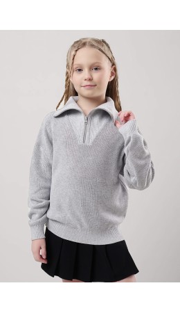 CLE Джемпер дев. 904477х, меланж св.серый