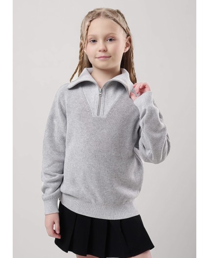 CLE Джемпер дев. 904477х, меланж св.серый
