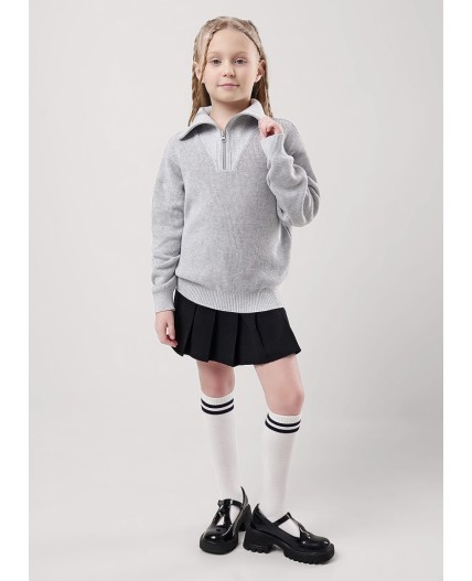 CLE Джемпер дев. 904477х, меланж св.серый
