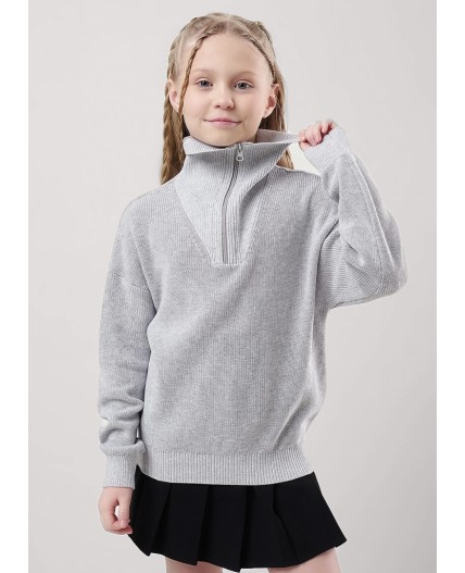 CLE Джемпер дев. 904477х, меланж св.серый