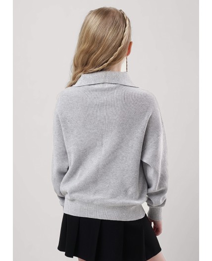 CLE Джемпер дев. 904477х, меланж св.серый