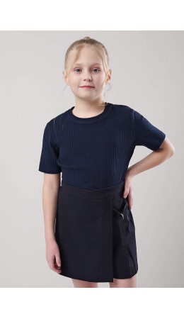 CLE Футболка дев. 756647шл школа, т.синий