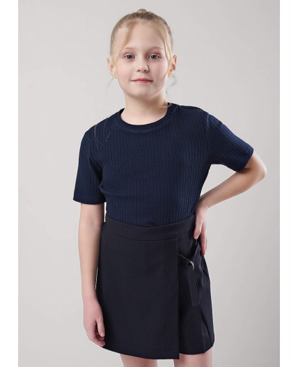 CLE Футболка дев. 756647шл школа, т.синий