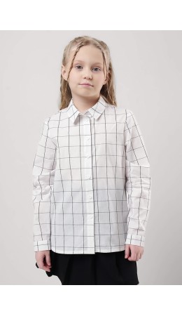 CLE Блузка дев. 753036ппн школа, белый/чёрный