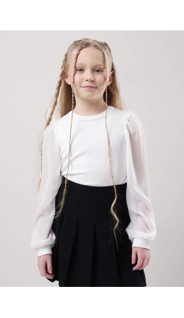 CLE Джемпер дев. 757093шл школа, белый