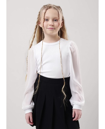 CLE Джемпер дев. 757093шл школа, белый