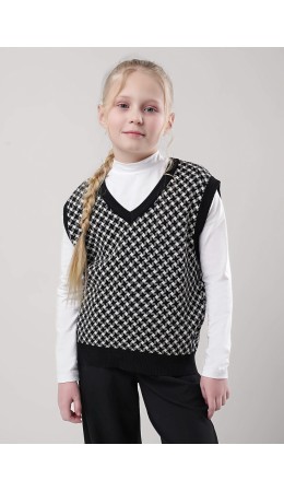 CLE Жилет дев. 904466ха, чёрный/молочный