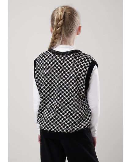 CLE Жилет дев. 904466ха, чёрный/молочный