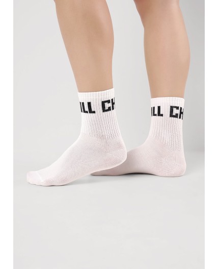 CLE Носки дет.С15802 18-20 школа хл+эл, белый