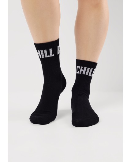 CLE Носки дет.С15802 20-22,22 школа хл+эл, чёрный