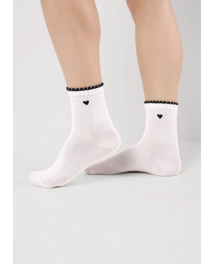 CLE Носки дет.С15808 18-20 школа хл+эл, белый