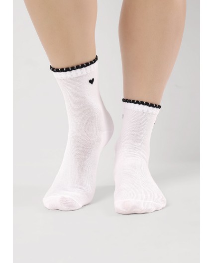 CLE Носки дет.С15808 18-20 школа хл+эл, белый