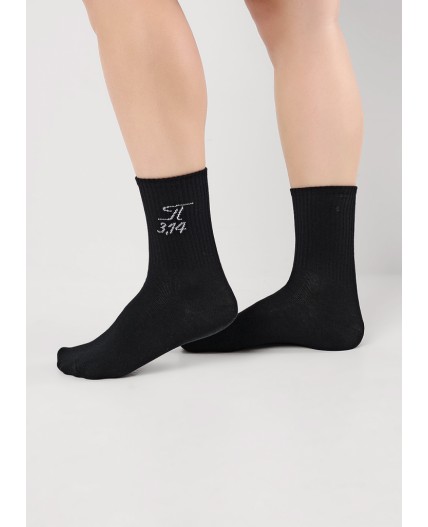 CLE Носки дет.С15811 18-20 школа хл+эл, чёрный