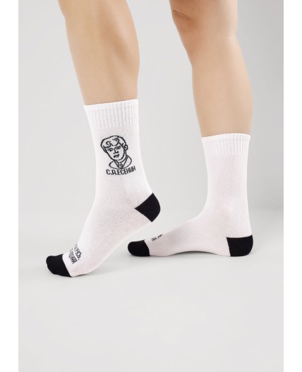 CLE Носки дет.С15812 24 школа хл+эл, белый