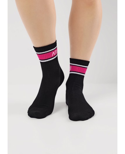 CLE Носки дет.С15818 20-22,22 школа хл+эл, чёрный