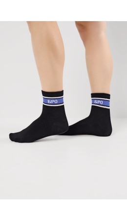 CLE Носки дет.С15820 18-20 школа хл+эл, чёрный