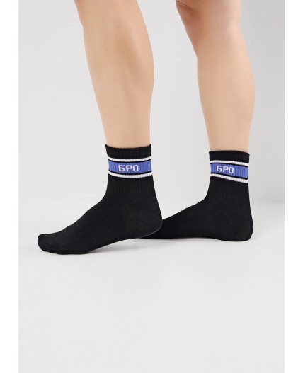 CLE Носки дет.С15820 20-22,22 школа хл+эл, чёрный