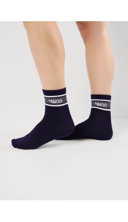 CLE Носки дет.С15821 20-22,22 школа хл+эл, т.синий