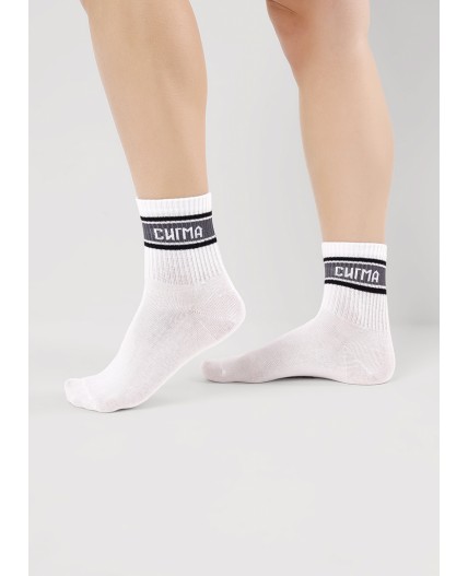 CLE Носки дет.С15822 20-22,22 школа хл+эл, белый