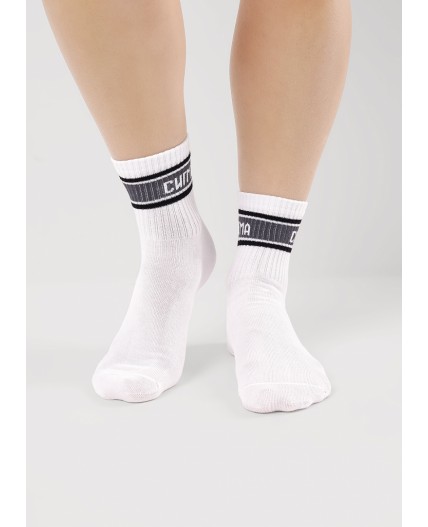CLE Носки дет.С15822 20-22,22 школа хл+эл, белый