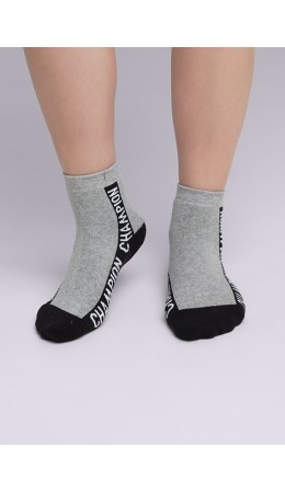 CLE Носки дет.С237П 16-18,18-20 плюш хл+эл, меланж серый