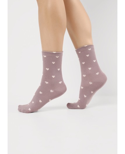 CLE Носки жен.Д2501 fashion база хл+эл, т.бежевый