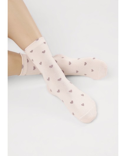 CLE Носки жен.Д2501 fashion база хл+эл, св.бежевый