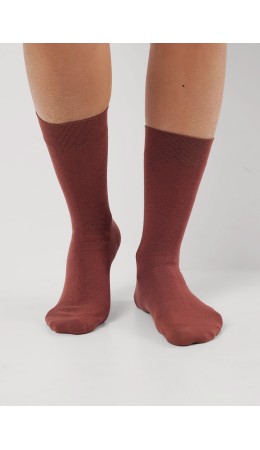 CLE Носки муж.К008Л fashion база хл+эл, коричневый