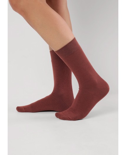 CLE Носки муж.К008Л fashion база хл+эл, коричневый