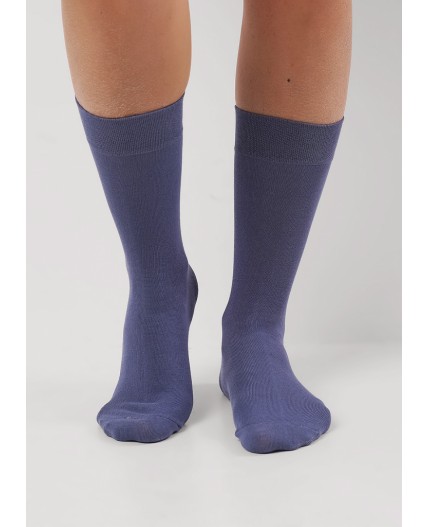 CLE Носки муж.К008Л fashion база хл+эл, джинсовый