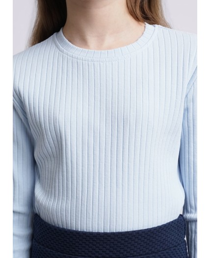 CLE Фуфайка дев. 756648шл школа, св.голубой