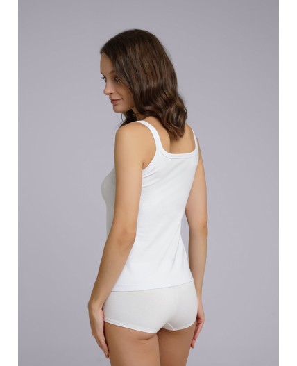 CLE LM010-1бк Майка жен. ЧБ база, белый