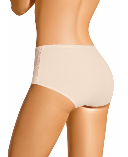 CLE M1166 Трусы жен. Кружево хлопок, св.бежевый