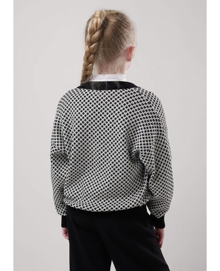 CLE Жакет дев. 904467ха, чёрный/молочный