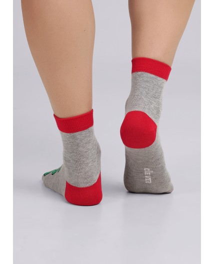 CLE Носки жен.Д2459 НГ хл+эл, меланж серый