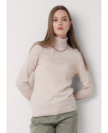 CLE Джемпер жен. 352795ха, меланж св.бежевый