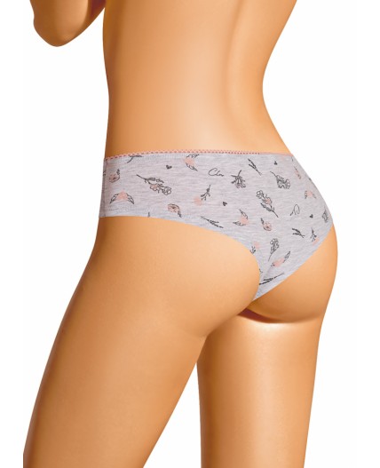 CLE BR1171 Трусы жен. Тиара, меланж св.серый/розовый