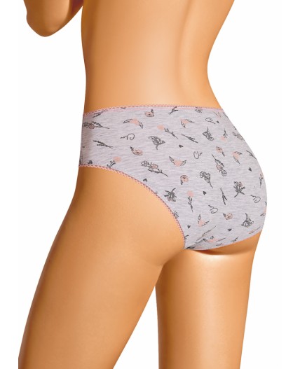 CLE C1171 Трусы жен. Тиара, меланж св.серый/розовый