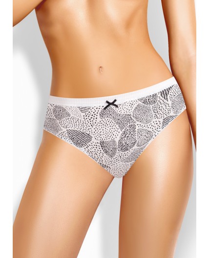 CLE C1177 Трусы жен. Зефир, молочный/чёрный
