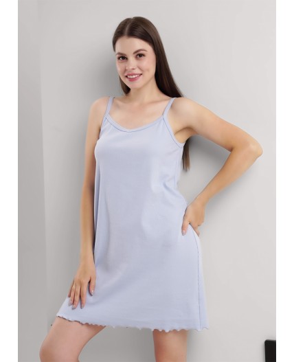 CLE LS15-1176 Сорочка ночн. жен. Экрю, св.голубой