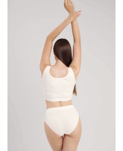 CLE LT15-1176 Майка жен. укор. Экрю, ванильный