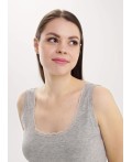CLE LM025 Майка жен. База кашкорсе, меланж серый