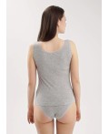 CLE LM025 Майка жен. База кашкорсе, меланж серый