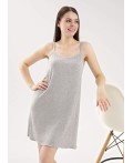 CLE LS025 Сорочка ночн. жен. База кашкорсе, меланж серый