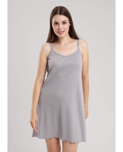 CLE LS15-1176 Сорочка ночн. жен. Экрю, серый