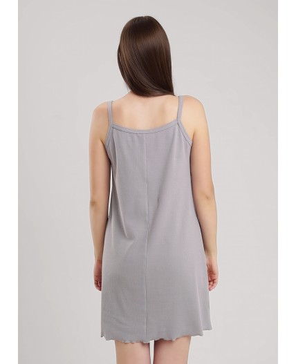 CLE LS15-1176 Сорочка ночн. жен. Экрю, серый