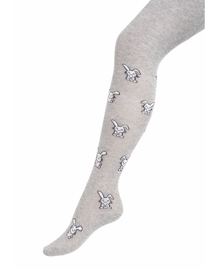 CLE Колготки дет.КД1316 92-110 дев хл+эл, меланж серый