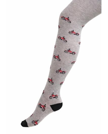 CLE Колготки дет.КД4402 92-110 мал хл+эл, меланж серый