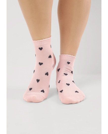 CLE Носки жен.Д2505 тиара укороч, розовый
