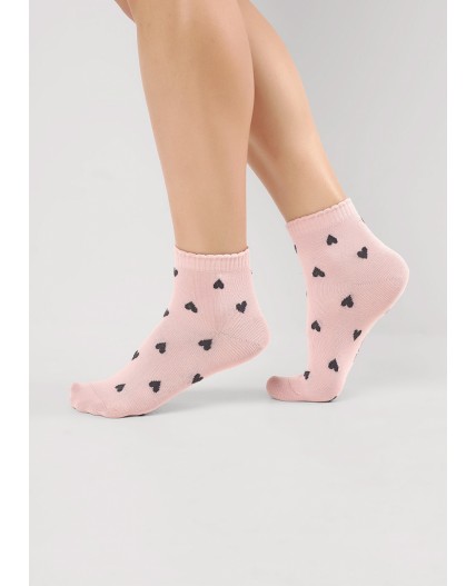 CLE Носки жен.Д2505 тиара укороч, розовый